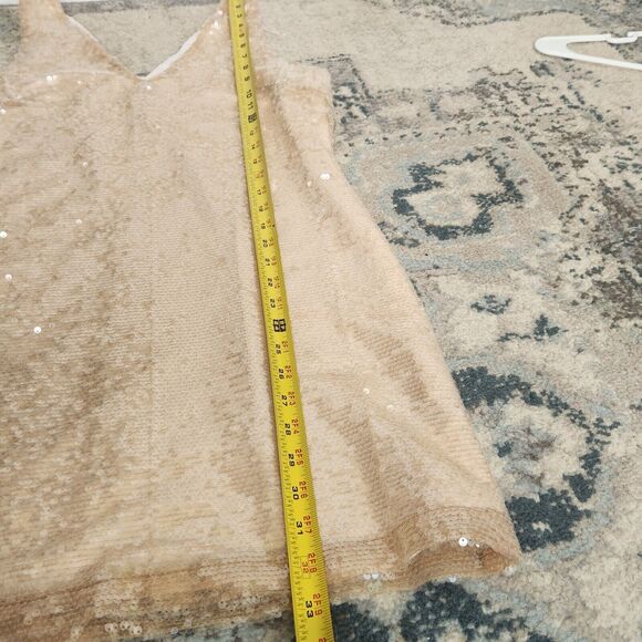 Women's Mini A-Line Dress A New Day Cream Sequin XS Dancing Club Wear - Picture 9 of 9